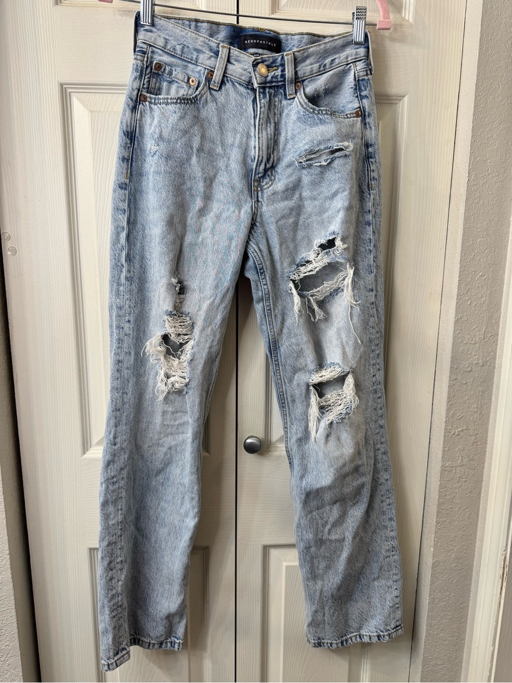 Aeropostale Light Blue High Rise Baggy Jeans